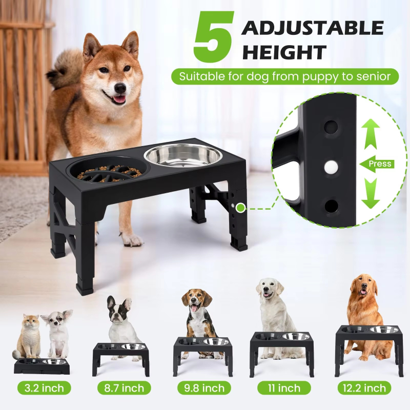 Elevated Dog Feeder Bowls Adju - Royal Canin Food Medium review and price