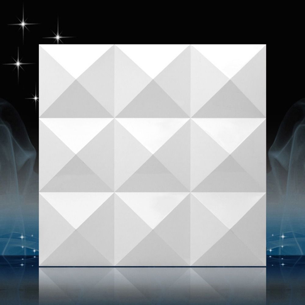 White 3D Wall Panel 50*50cm Em - Pvc Panel Background review and price